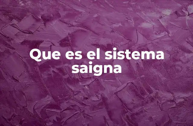 Que es el Sistema Saigna