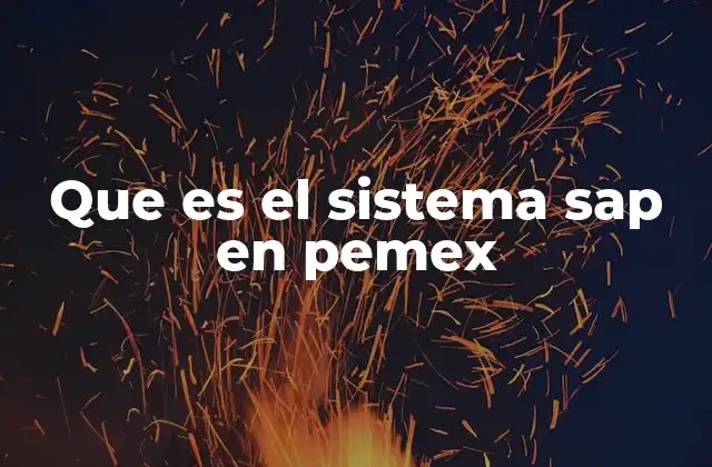 Que es el Sistema Sap en Pemex