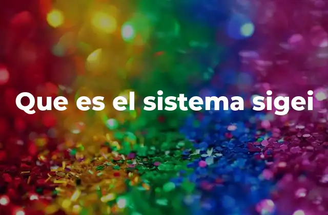 Que es el Sistema Sigei