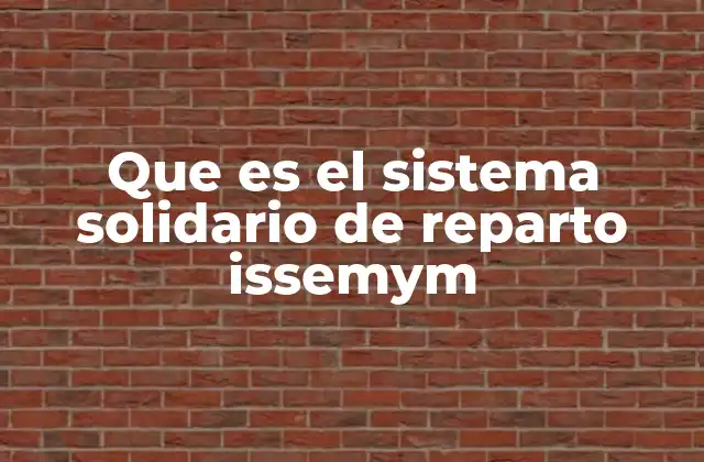 Que es el Sistema Solidario de Reparto Issemym