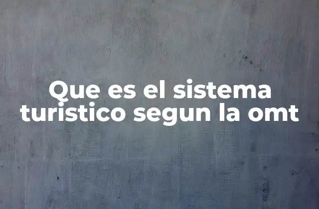 Que es el Sistema Turistico Segun la Omt 2 El turismo como fenómeno multidimensional
