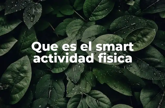 Que es el Smart Actividad Fisica