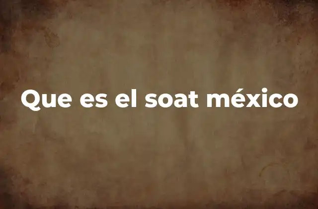 Que es el Soat México
