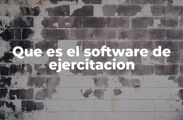 Que es el Software de Ejercitacion