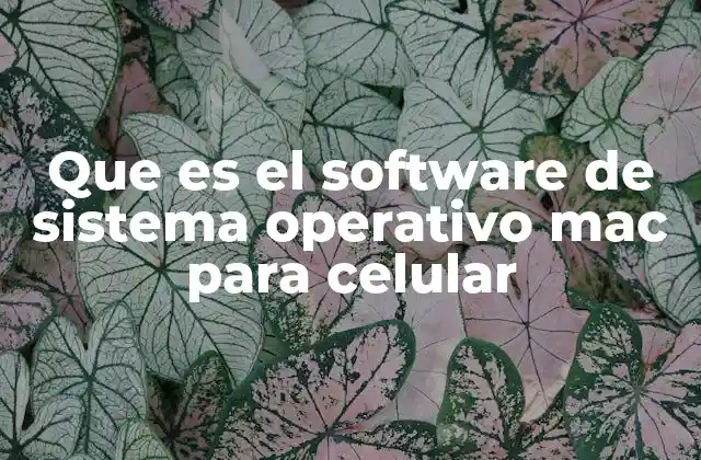 Que es el Software de Sistema Operativo Mac para Celular