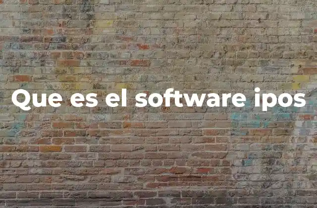 Que es el Software Ipos