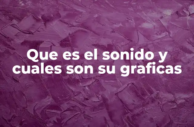 Que es el Sonido y Cuales Son Su Graficas