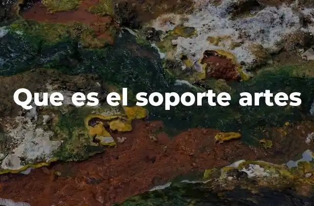Que es el Soporte Artes