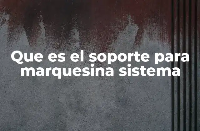 Que es el Soporte para Marquesina Sistema