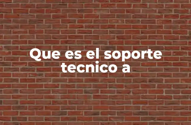 Que es el Soporte Tecnico a