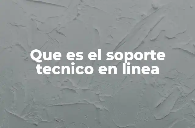Que es el Soporte Tecnico en Linea