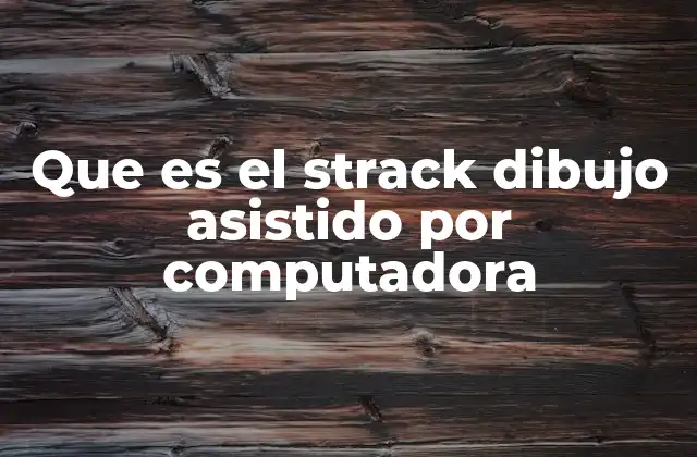 Que es el Strack Dibujo Asistido por Computadora 2 Aplicaciones del dibujo asistido por computadora en distintos sectores