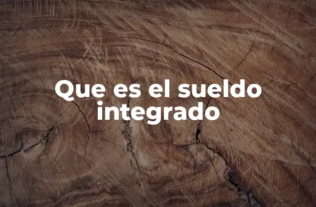 Que es el Sueldo Integrado