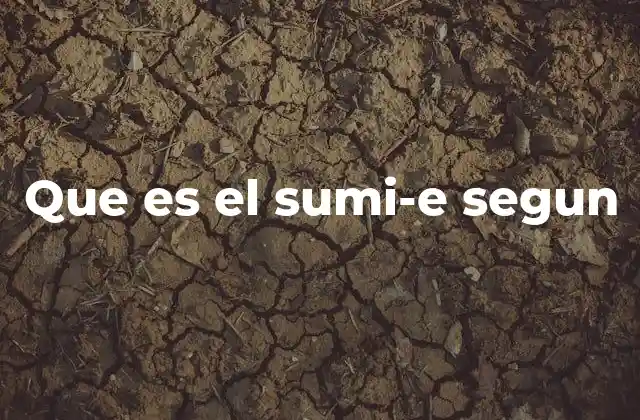 Que es el Sumi-e Segun
