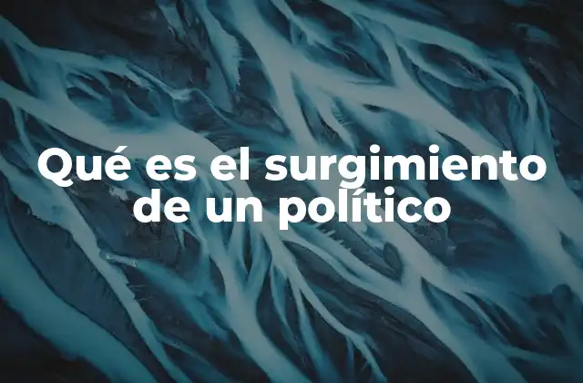 Qué es el Surgimiento de un Político