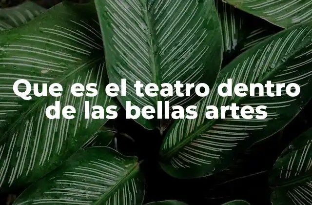 El teatro como expresión de la sociedad