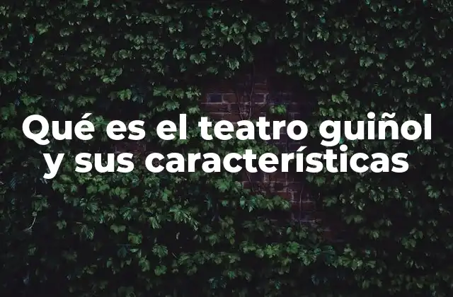 Qué es el Teatro Guiñol y Sus Características 2 El arte de la manipulación en el teatro guiñol