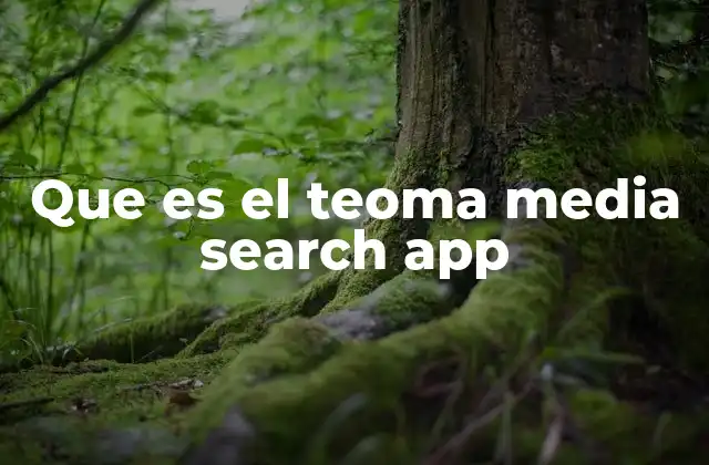 Que es el Teoma Media Search App
