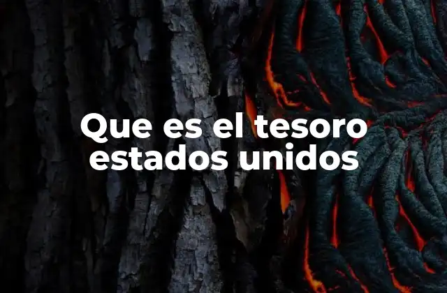 Que es el Tesoro Estados Unidos