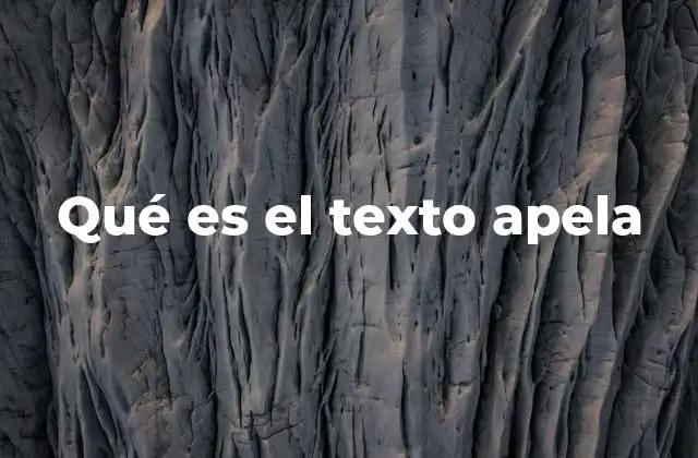 Qué es el Texto Apela