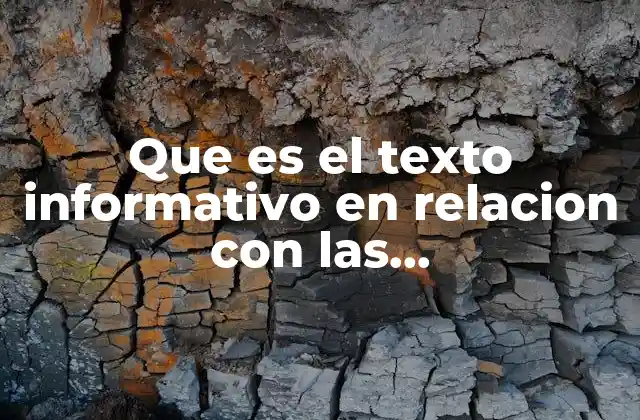 Que es el Texto Informativo en Relacion con las Telecomunicaciones