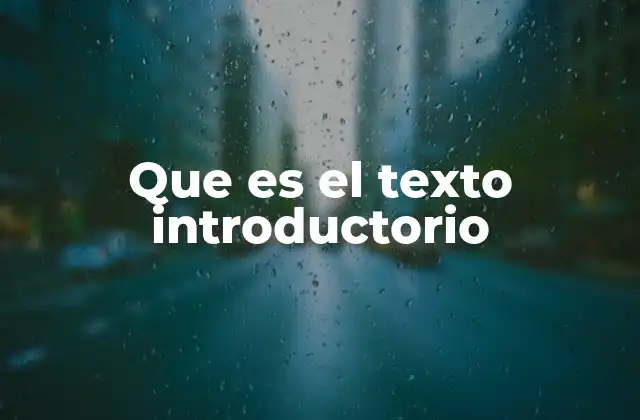 Que es el Texto Introductorio 2 La importancia de una buena apertura en el contenido escrito