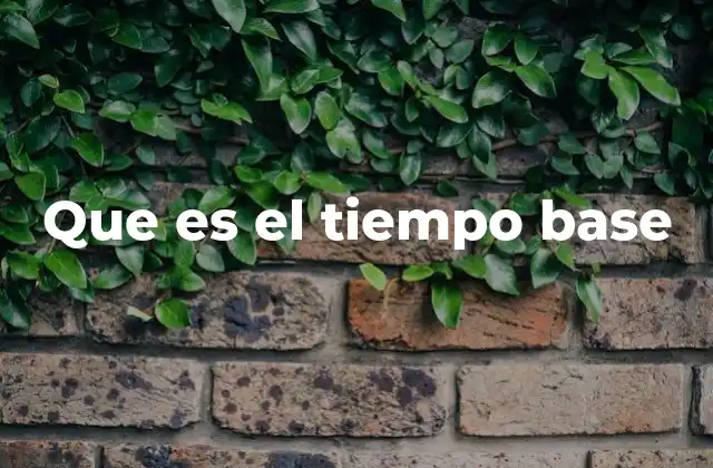 Que es el Tiempo Base
