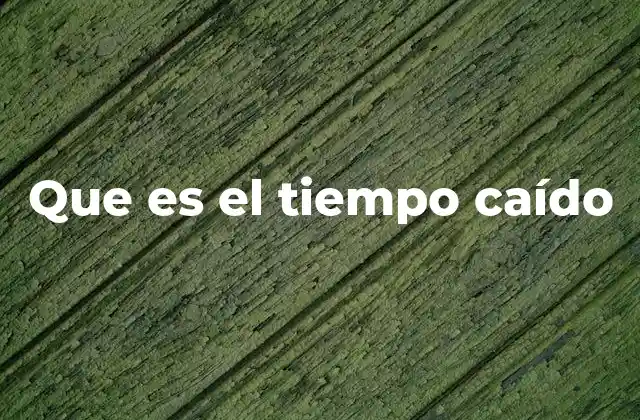 Que es el Tiempo Caído