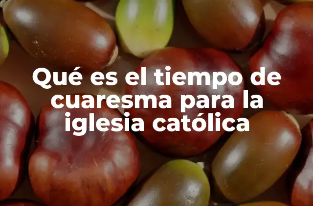 Qué es el Tiempo de Cuaresma para la Iglesia Católica