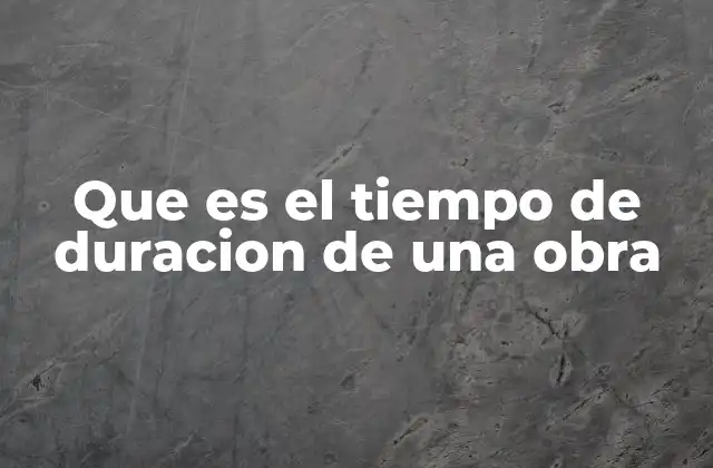 Que es el Tiempo de Duracion de una Obra 2 La relación entre duración y presencia cultural
