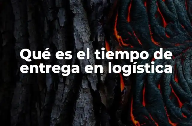 Qué es el Tiempo de Entrega en Logística