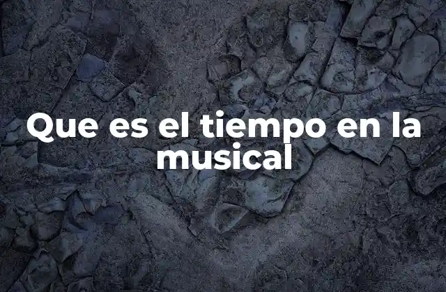 Que es el Tiempo en la Musical