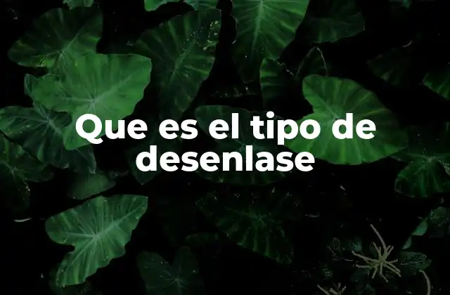 Que es el Tipo de Desenlase