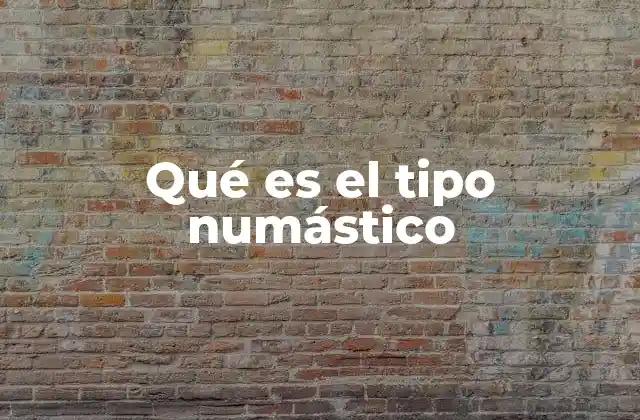 Qué es el Tipo Numástico