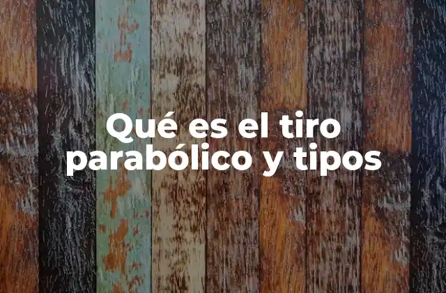 Qué es el Tiro Parabólico y Tipos