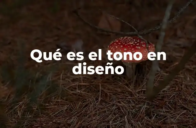 Qué es el Tono en Diseño