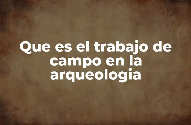 La importancia de la metodología en el trabajo arqueológico