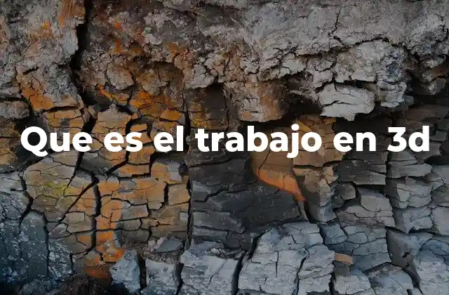 Que es el Trabajo en 3d
