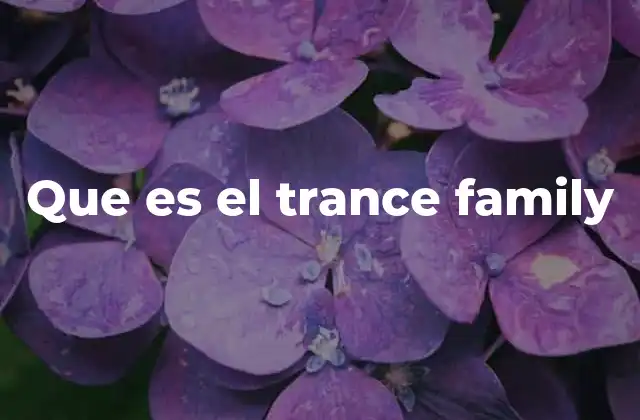 Que es el Trance Family