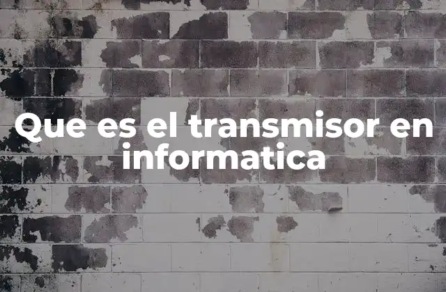 Que es el Transmisor en Informatica