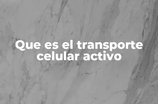 Que es el Transporte Celular Activo