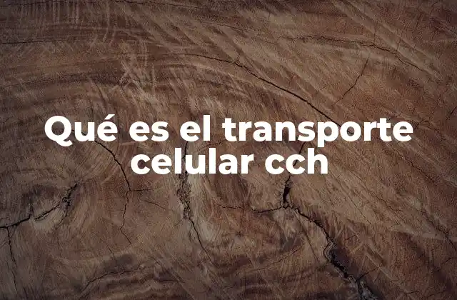 Qué es el Transporte Celular Cch