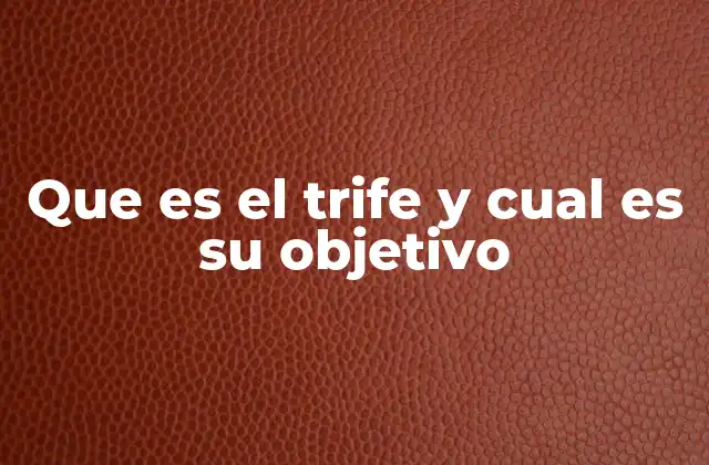 Que es el Trife y Cual es Su Objetivo