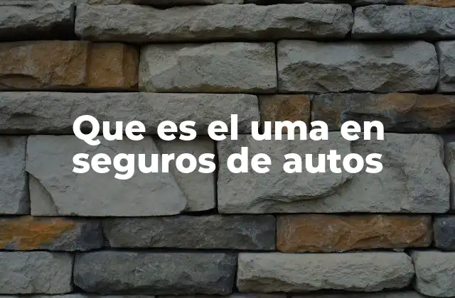 Que es el Uma en Seguros de Autos