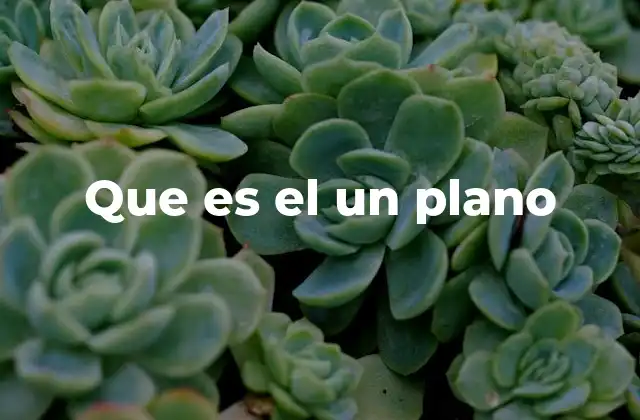 Que es el un Plano