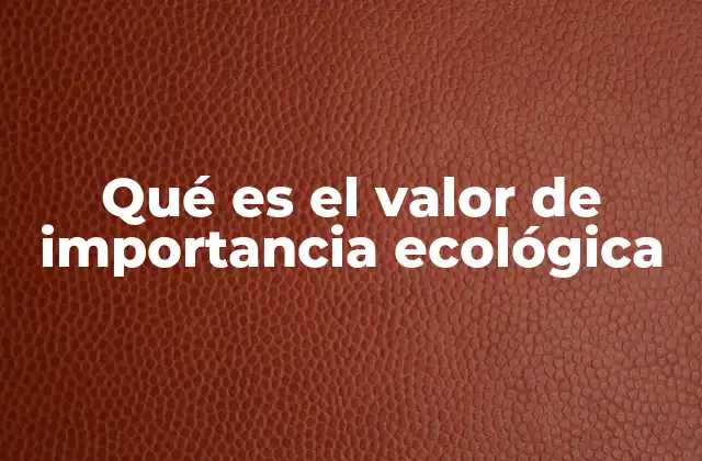 Qué es el Valor de Importancia Ecológica 2 La importancia de evaluar el valor ecológico en la gestión ambiental