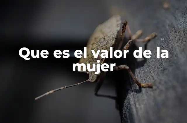 Que es el Valor de la Mujer