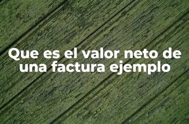 Importancia del valor neto en la facturación