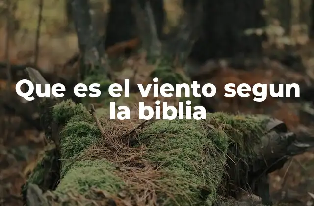 Que es el Viento Segun la Biblia