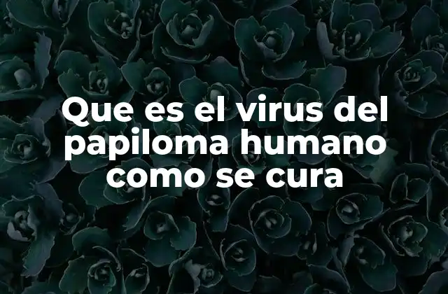 Que es el Virus Del Papiloma Humano como Se Cura
